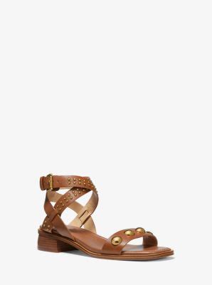 michael kors garner studded leather sandal|Garner Studded Leather Sandal .